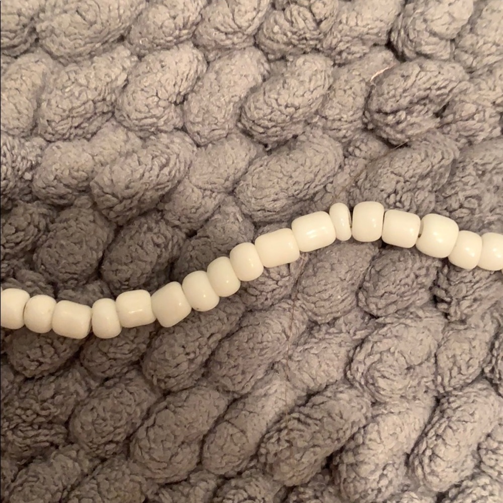 White beaded necklace